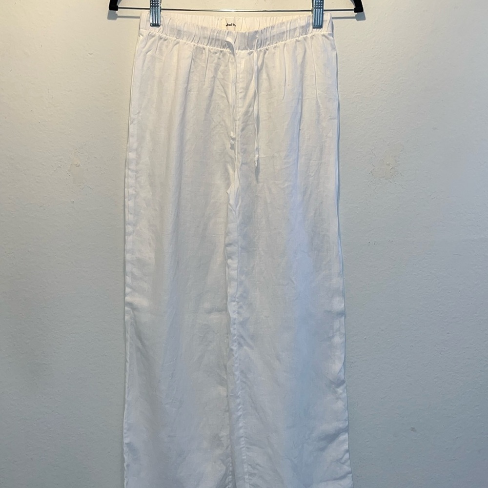 Aritzia Wilfred White Linen Pants